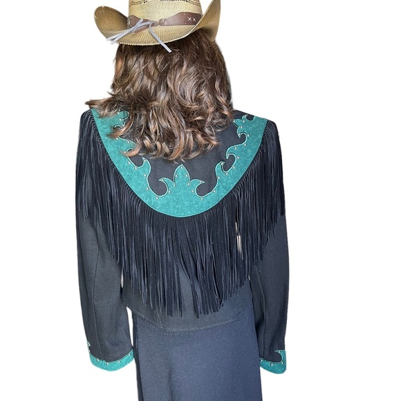 Wester Collection black/green womens jacket size M - Picture 10 of 15